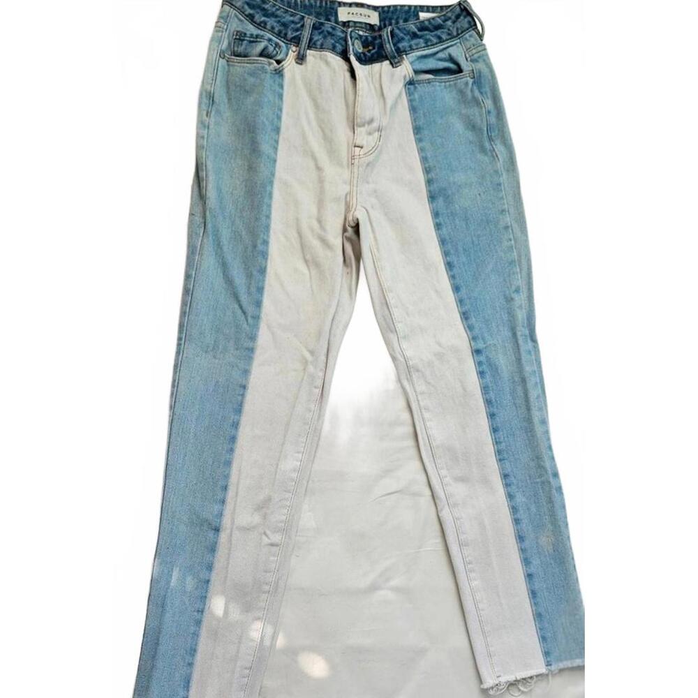 PacSun Mom Jeans Two Toned Color Block Jeans Size 25 Preppy Streetwear 90s Style